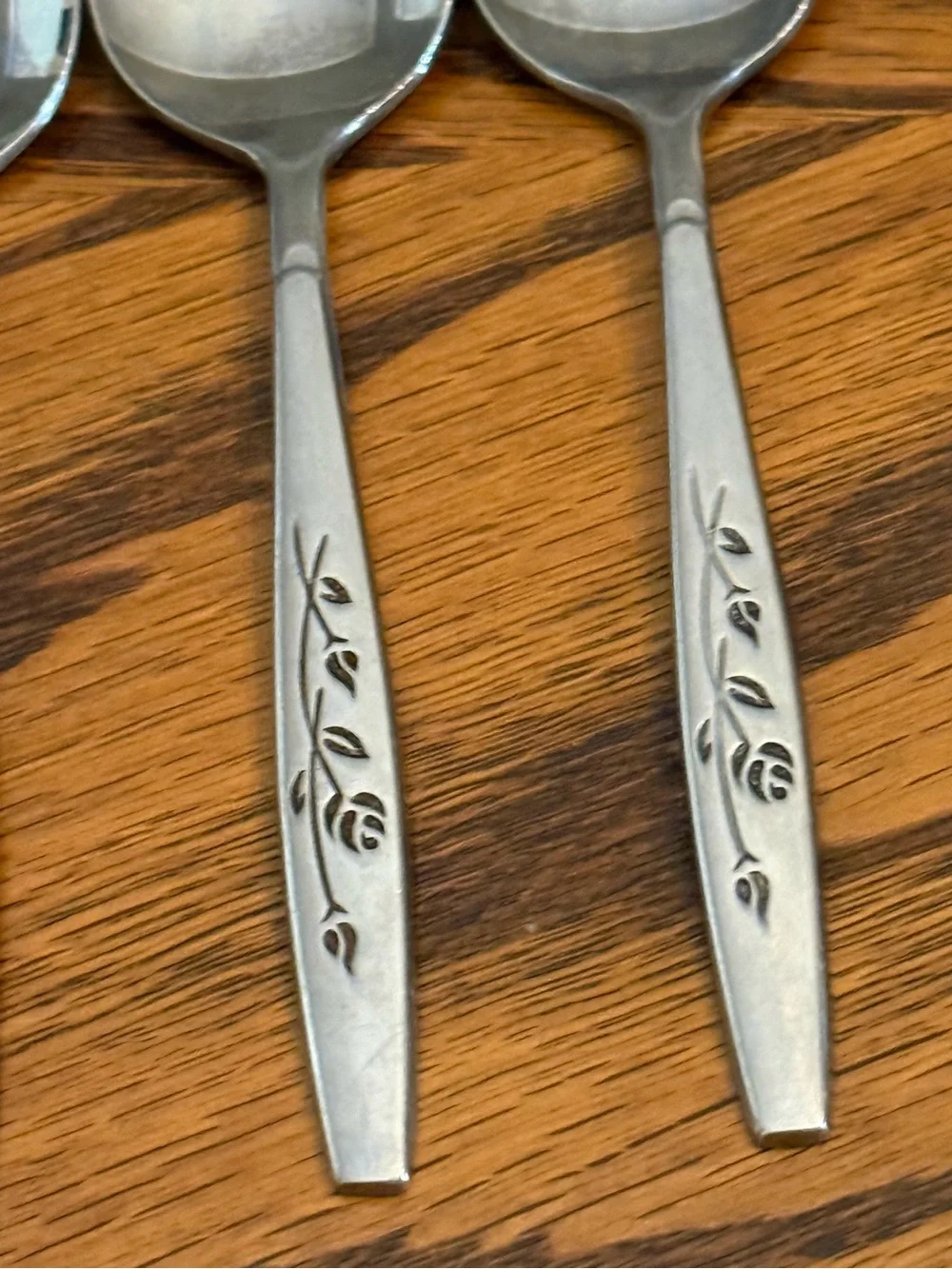 Vintage Sears Summer Breeze 4 Teaspoons Stainless Flatware 6 1/8”